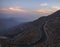 View from Jebael Jais mountain of Ras Al Khaimah emirate. United Arab Emirates