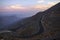 View from Jebael Jais mountain of Ras Al Khaimah emirate. United Arab Emirates