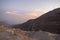 View from Jebael Jais mountain of Ras Al Khaimah emirate. United Arab Emirates