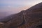 View from Jebael Jais mountain of Ras Al Khaimah emirate. United Arab Emirates