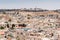 View of Jerusalem from the Corner tower of the Evangelical Lutheran Church of the Redeemer in the old city of Jerusalem, Israel.