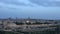 View of Jerusalem from Mount of Olives during Sunrise in Israel.