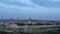 View of Jerusalem from Mount of Olives during Sunrise in Israel.