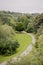 View of Jesmond Dene woodlands park from Armstrong Bridge during summer, Newcastle upon Tyne