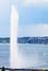 View of Jet d\' Eau (Water Jet) in Lake Geneva, Switzerland