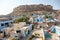 View of Jodhpur, the blue city.