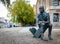 View of John Cabot statue in Bristol