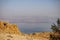 View of the Jordanian mountains and the Dead Sea at sunset
