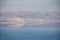 View of the Jordanian mountains and the Dead Sea at sunset