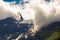 View of the Jostedalen Glacier melting over the Lovatnet Lake,  Norway