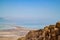 View of the Judaen Desert, Dead Sea, and Jordanian Mountains, seen from Masada Fortress