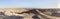 View of the  Judean desert from the caves of the hermits located next to the monastery of Gerasim Jordanian - Deir Hijleh - in the