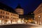 View of Judiciary City in Luxembourg at night