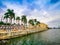 View of the Julio Cesar Turbay Ayala Cartagena de Indias Convention Center and the neighborhood, Cartagena Colombia