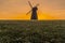 A view just before sunset from Beacon Hill above the town of Rottingdean, Sussex, UK