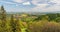 View from Kabatice view tower above Chlebovice village near Frydek-Mistek town