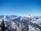 View of the Kaisergebirge in Tyrol in winter