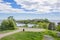 View of The Kaivopuisto park and Harakka island on the background, Helsinki, Finland