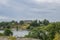 View from The Kaivopuisto park to Harakka island and Gulf of Finland