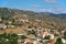 The view of Kakopetria village upon the foothill of the Troodos Mountain. Nicosia District. Cyprus