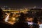 View from Kalemegdan towards Belgrade bridges and Ada