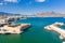 View of the Kales Venetian fortress at the entrance to the harbour, Ierapetra, Crete, Greece