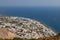 View of the Kamari resoer, Mesa Vouno mountain, Santorini, Greece