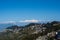 View of kanchenjunga mountain and tea gardens of Darjeeling India
