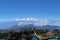 View of Kangchenjunga Mountain Range taken from Sandakphu, the highest peak in West Bengal, India