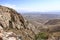 view from the Kara Koo Ashuu pass in Kyrgyzstan near Kazarman