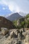 View of the Karakoram Range in Northern Pakistan with Lady Finger Peak