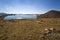 View of Kari lake on the slope of Mount Aragats