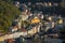 view of Karlovy Vary from the lookout tower in the forest