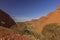 A view at Karu Lookout of Valley of the Winds Walk of Kata Tjuta or The Olgas in Northern Territory, Australia.