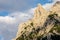 view on the karwendel mountains in Germany, Bayern-Bavaria, from the alpine town of Mittenwald