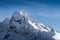 View from Kasprowy Wierch on adventurers who climbed on Swinica mountain peak at winter