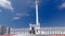 View of the Kazakh Eli Monument timelapse hyperlapse on Independence Square in Astana, the capital of Kazakhstan.