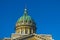 View Kazan Cathedral in Saint Petersburg blue sky morning.