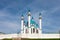 View of the Kazan Kremlin, Kul Sharif mosque. Clear day, light clouds in the sky. KAZAN, RUSSIA - JULY 08, 2016