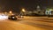 view of Kazansky Cathedral in night snowfall