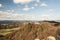 View from Kecka hill in autumn Sulovske skaly mountains in Slovakia