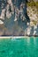 View of Keri blue caves in Zakynthos Zante island, in Greece