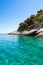 View of Keri blue caves in Zakynthos Zante island, in Greece