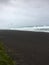 View of Khalaktyrsky beach in stormy weather