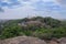 View at the Khandagiri Temple in Udayagiri and Khandagiri Cave Complex in Bhubaneswar, Odisha, India