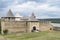 View at Khotyn fortress, historic building, ukranian heritage,