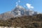 View of Khumbila mountain peak in Sagarmatha national park