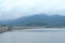 View of Khun Dan Prakan Chon Dam in Thailand