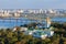 View of Kiev Pechersk Lavra and Dnepr. Kiev, Ukraine.