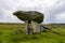 View of the Kilclooney Dolmen in County Donegal in Ireland